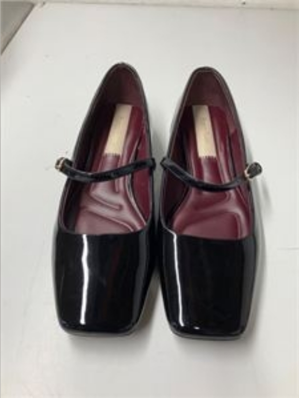 Franco Sarto Black Vegan Patent Leather Mary Jane's Flats Size 8 $125 Retail